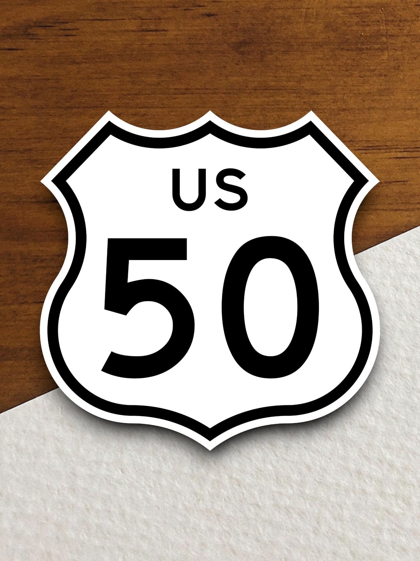 United States route 50 road sign sticker, road trip sticker, highway sign, room decor, travel sticker