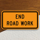 End road work  road sign stickers, Room Decor, Traffic Sticker, Road Sign Decoration, Road Work Signs, Traffic Sign