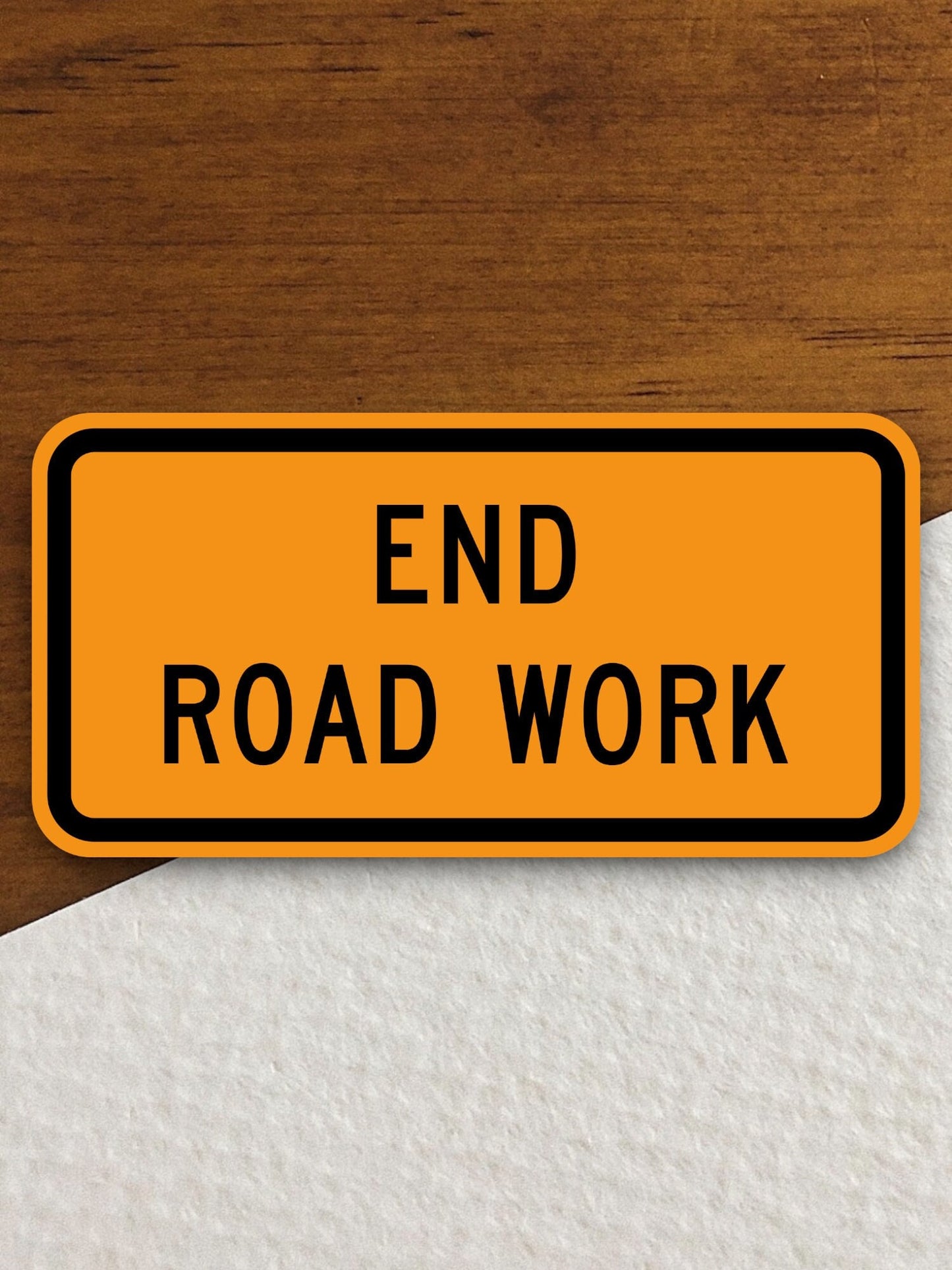 End road work  road sign stickers, Room Decor, Traffic Sticker, Road Sign Decoration, Road Work Signs, Traffic Sign