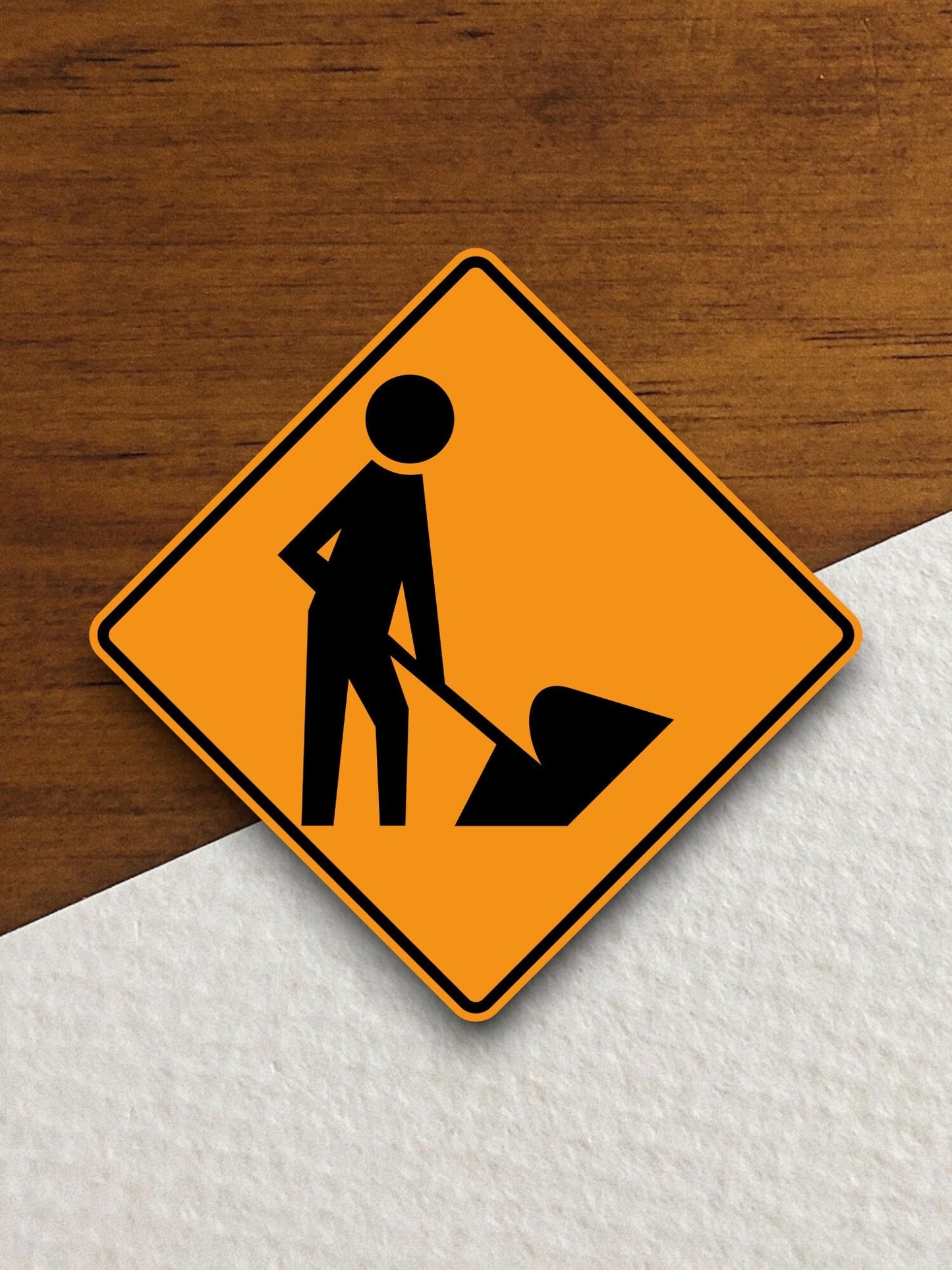 Men working  road sign stickers, Room Decor, Traffic Sticker, Road Sign Decoration, Road Work Signs, Traffic Sign