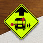 School bus stop ahead  road sign stickers, Room Decor, Traffic Sticker, Road Sign Decoration, Road Work Signs, Building Signs, Traffic Sign