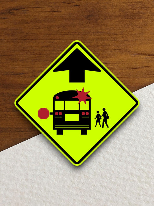 School bus stop ahead  road sign stickers, Room Decor, Traffic Sticker, Road Sign Decoration, Road Work Signs, Building Signs, Traffic Sign