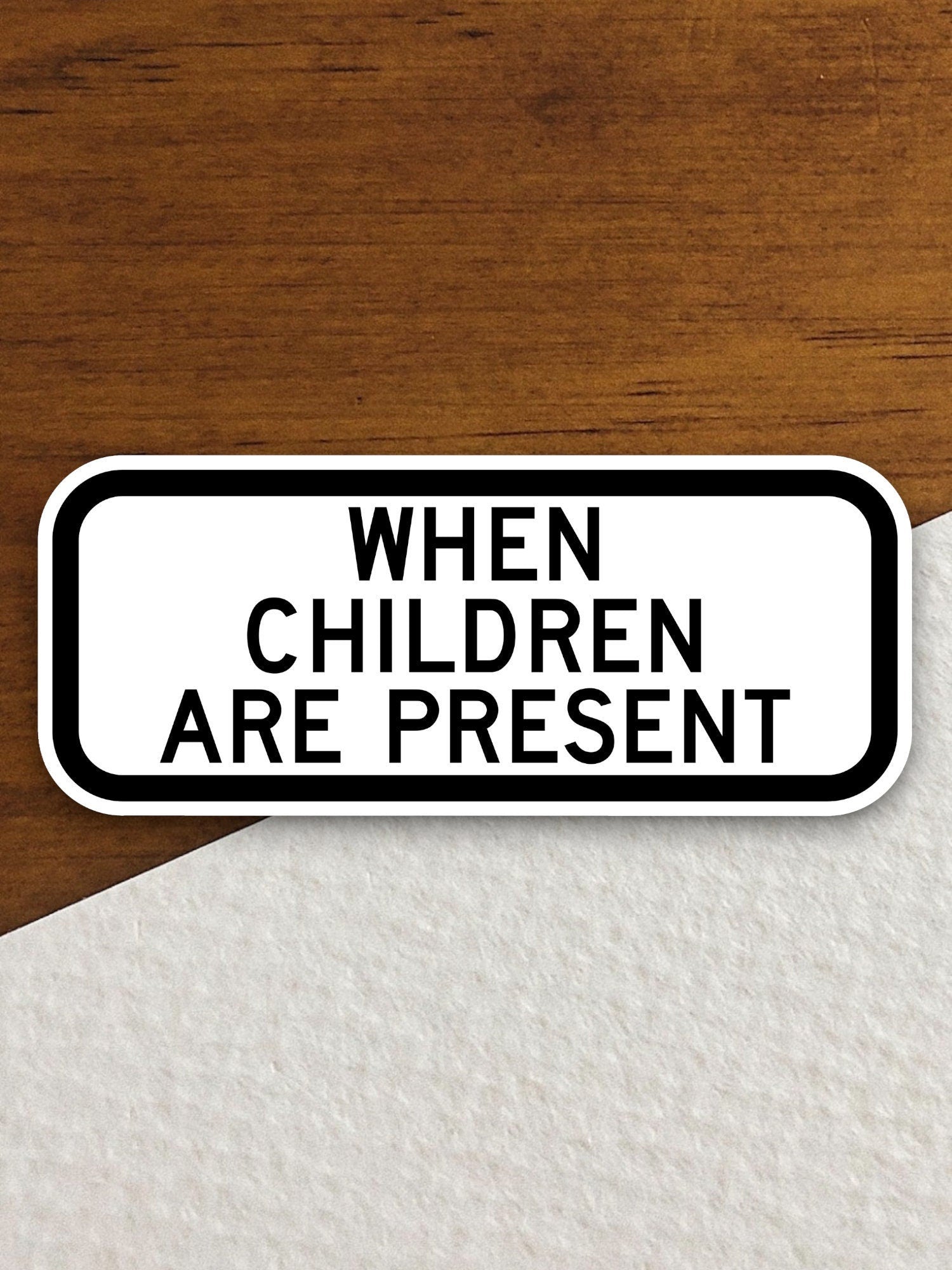 When children are present  road sign stickers, Room Décor Traffic Sticker, Road Sign Decoration Road Work Signs, Building Signs