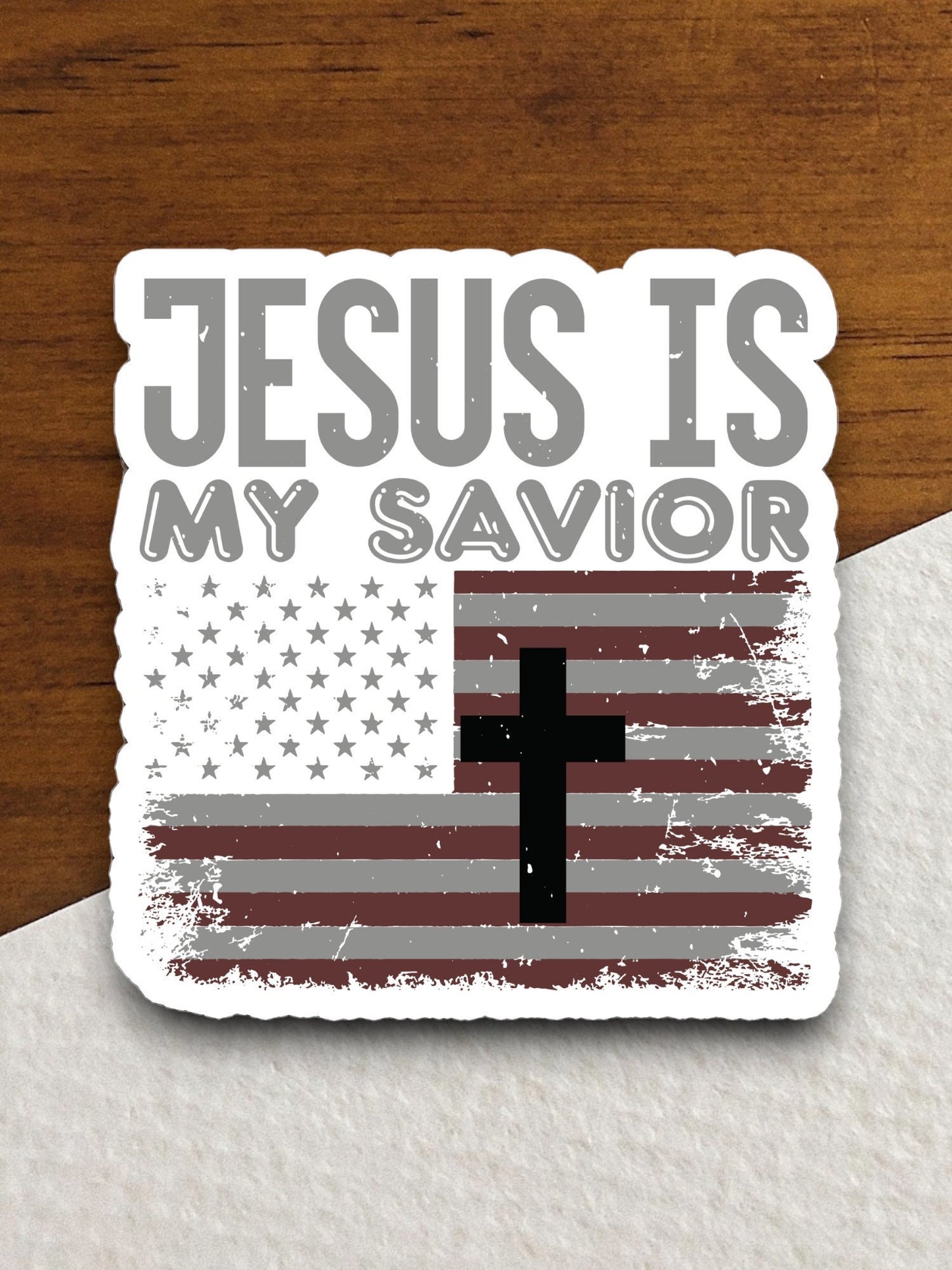 Jesus is my savior sticker, Religious Sticker, Faith Sticker, Worship Sticker, Christian Sticker, Scripture Sticker, Room Décor