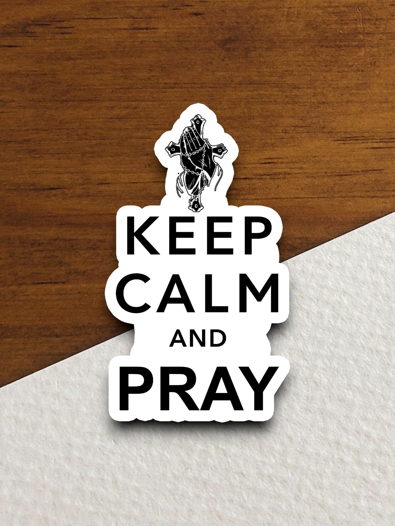 Keep calm and pray sticker, Religious Sticker, Faith Sticker, Worship Sticker, Christian Sticker, Scripture Sticker, Room Décor