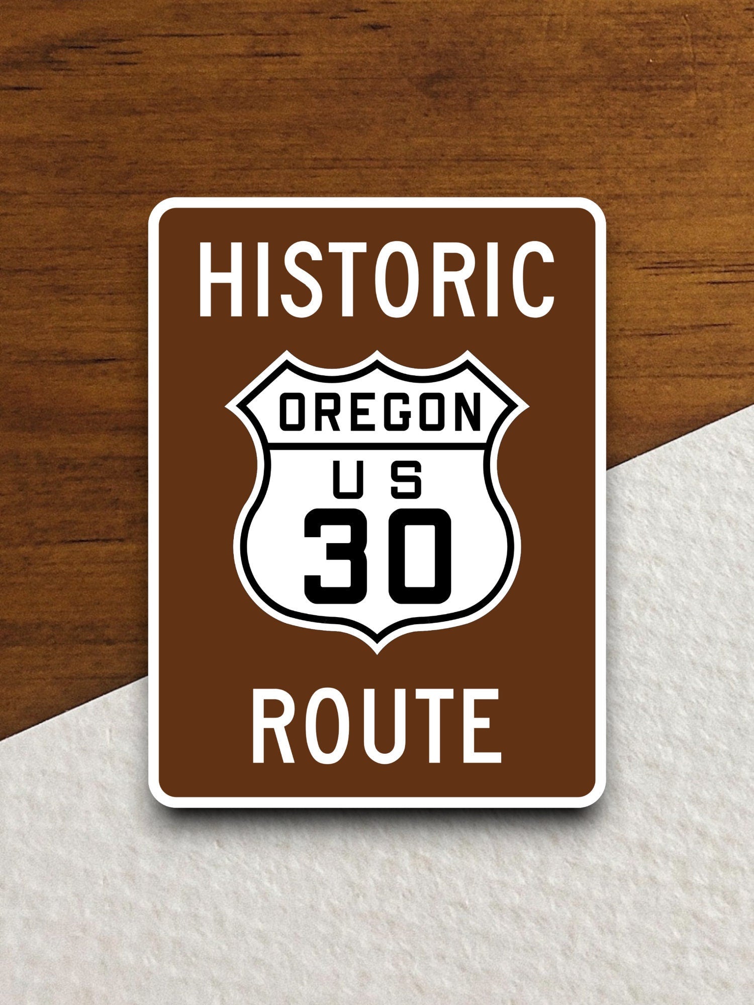 Historic route us 30 Oregon road sign sticker, road trip sticker, highway sign, room decor, travel sticker