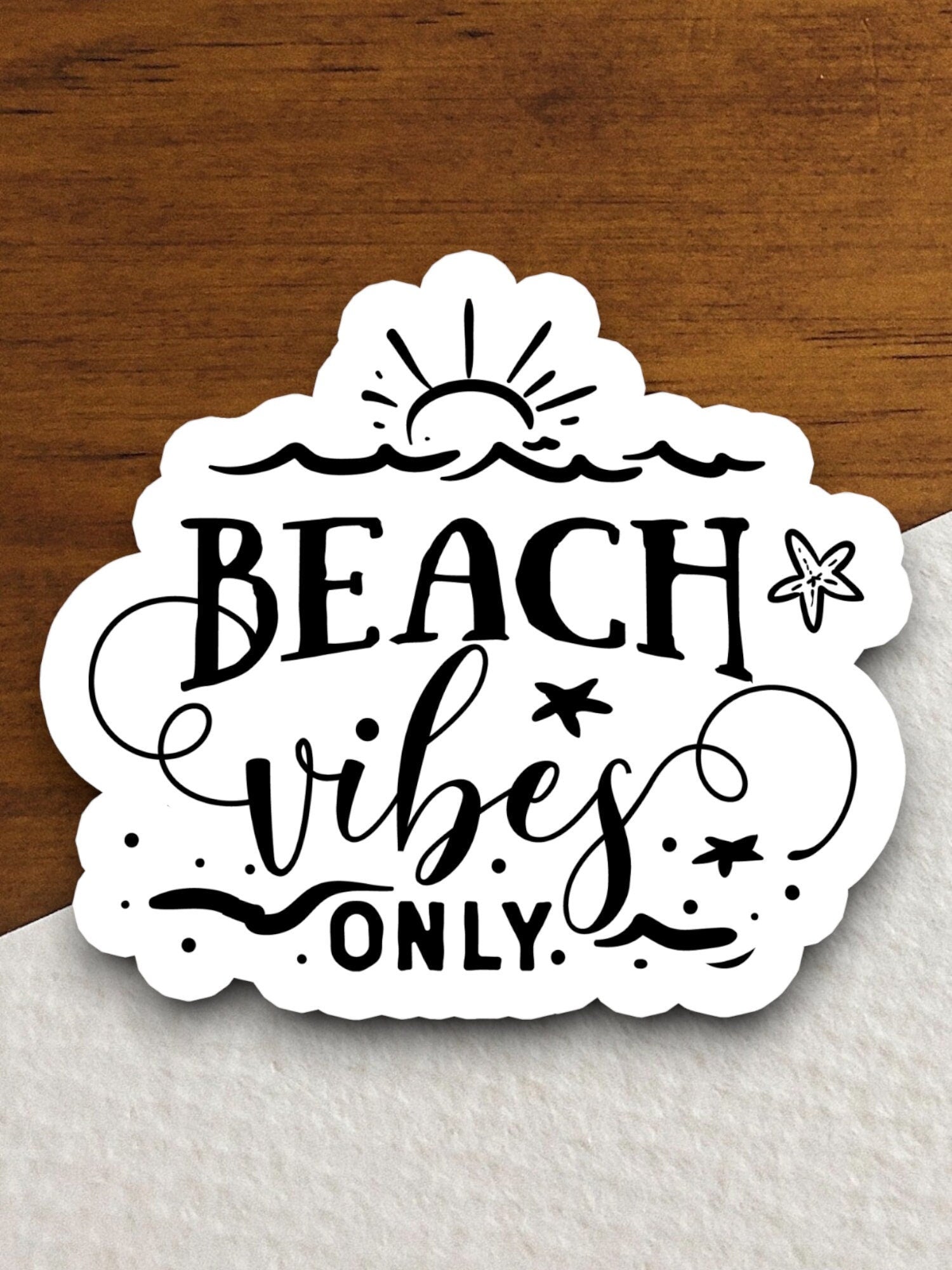 Beach Vibes Only Sticker, vacation sticker, travel sticker, room decor, water bottle sticker, laptop sticker