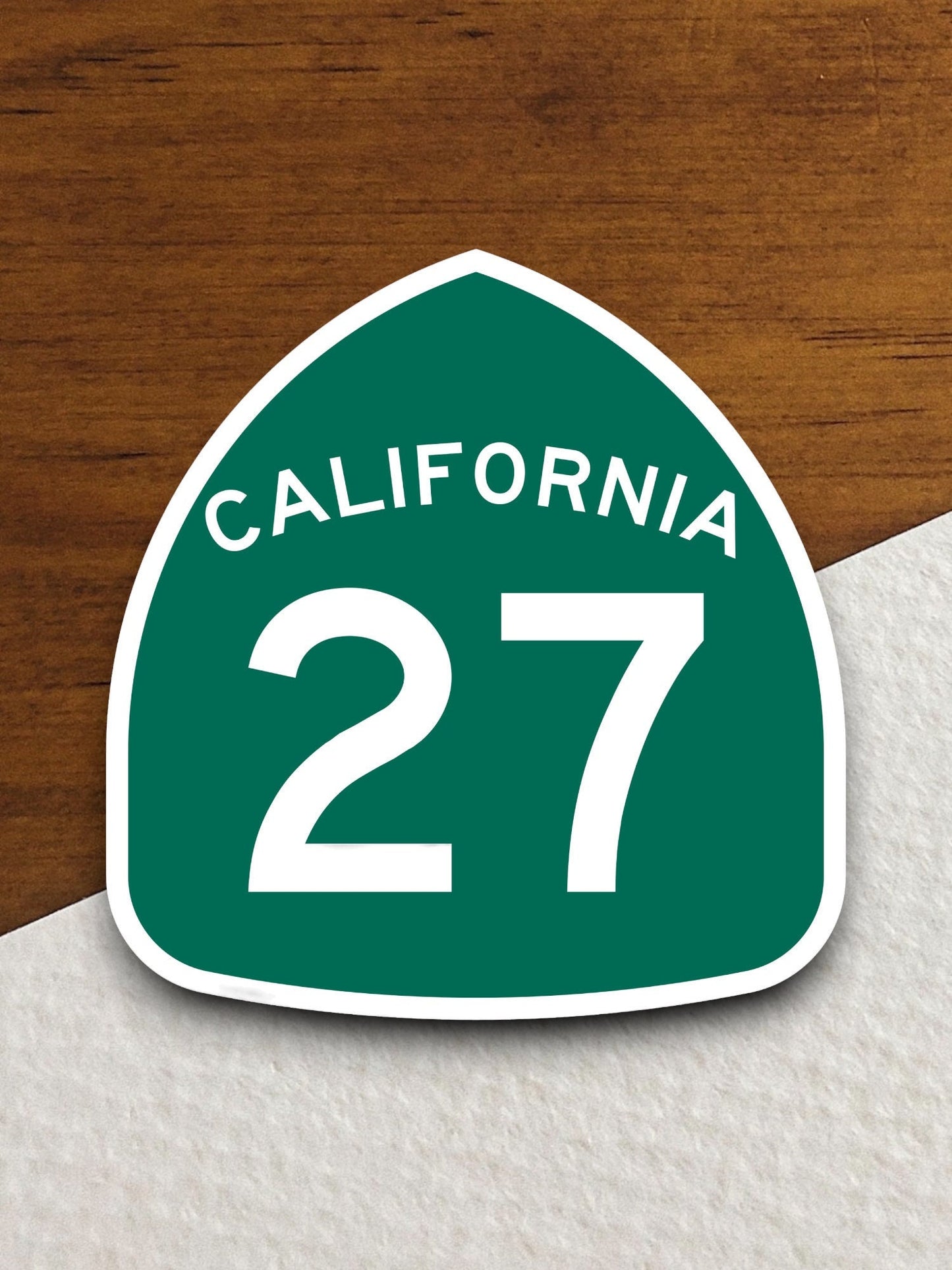 California state route 27 road sign sticker, road trip sticker, highway sign, room decor, travel sticker