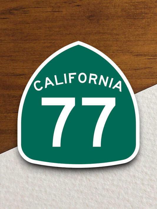 California state route 77 road sign sticker, road trip sticker, highway sign, room decor, travel sticker