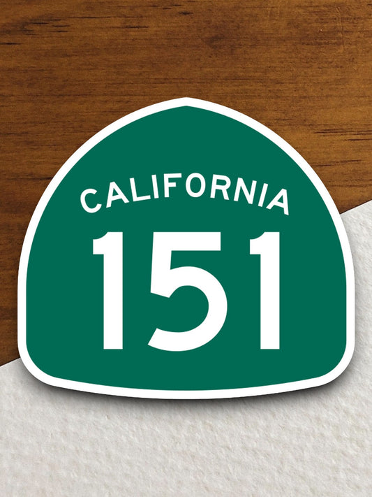 California state route 151 road sign sticker, road trip sticker, highway sign, room decor, travel sticker