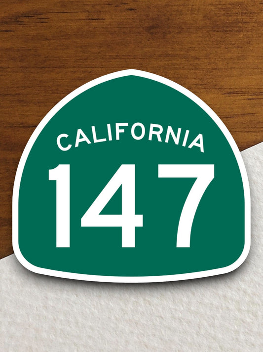 California state route 147 road sign sticker, road trip sticker, highway sign, room decor, travel sticker