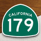 California state route 179 road sign sticker, road trip sticker, highway sign, room decor, travel sticker