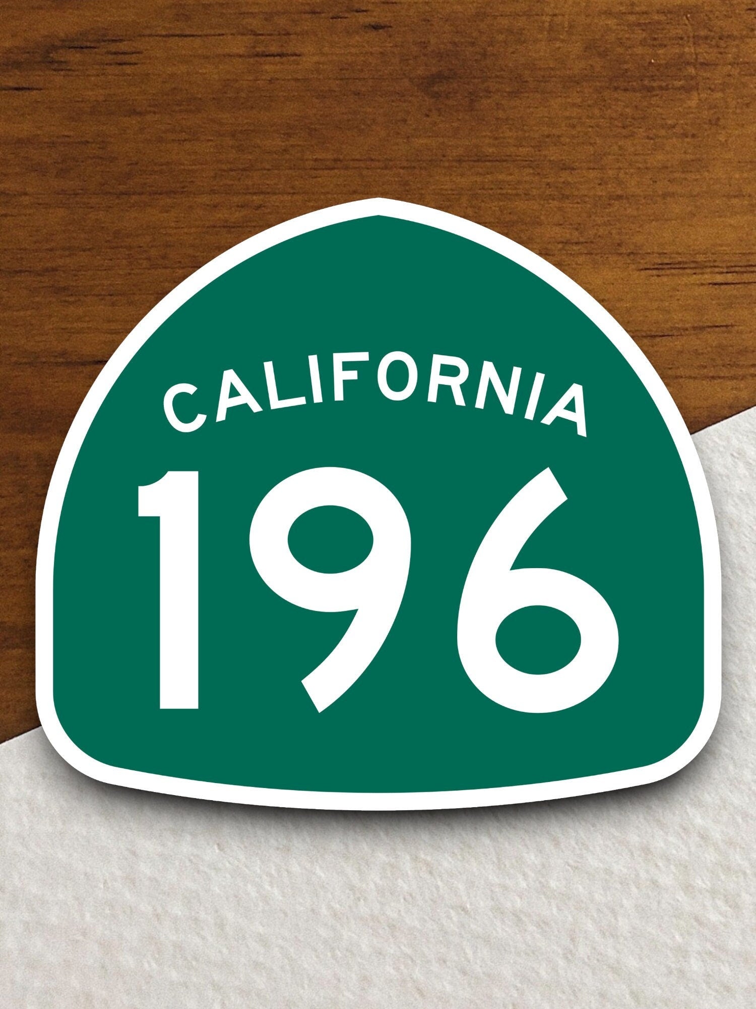 California state route 196 road sign sticker, road trip sticker, highway sign, room decor, travel sticker