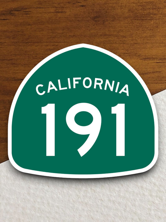 California state route 191 road sign sticker, road trip sticker, highway sign, room decor, travel sticker