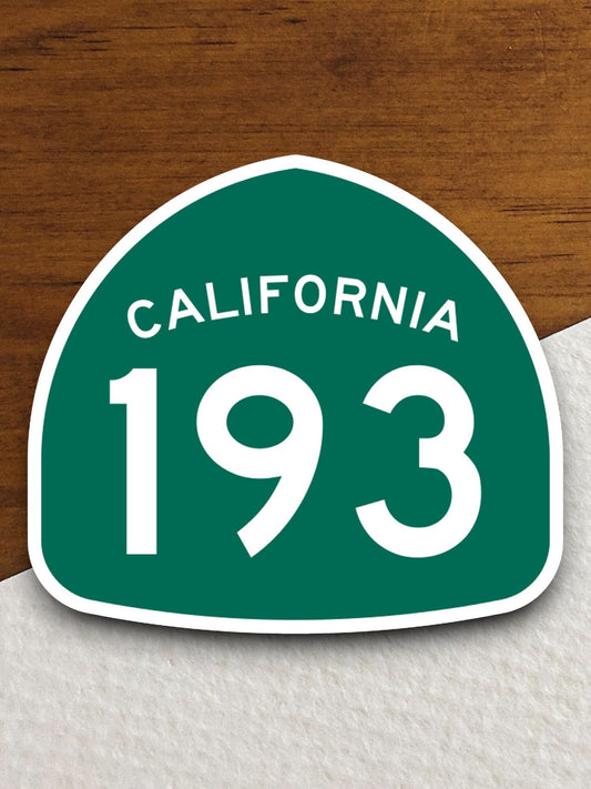 California state route 193 road sign sticker, road trip sticker, highway sign, room decor, travel sticker