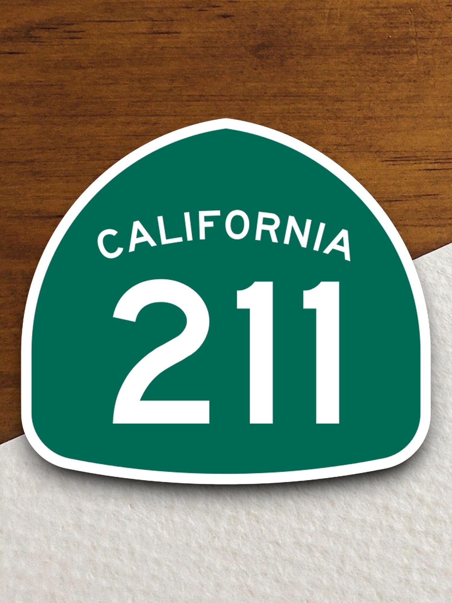 California state route 211 road sign sticker, road trip sticker, highway sign, room decor, travel sticker