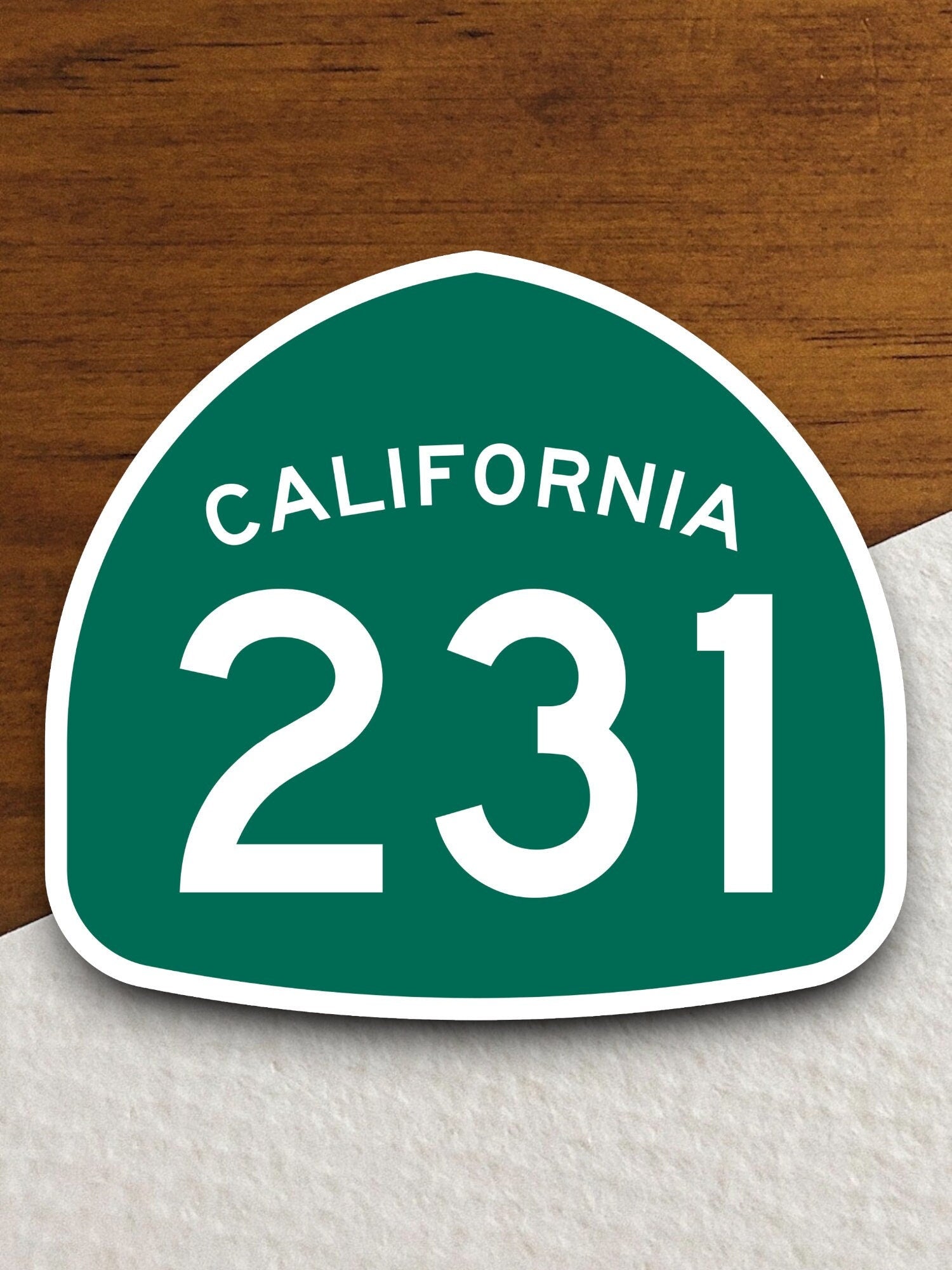 California state route 231 road sign sticker, road trip sticker, highway sign, room decor, travel sticker