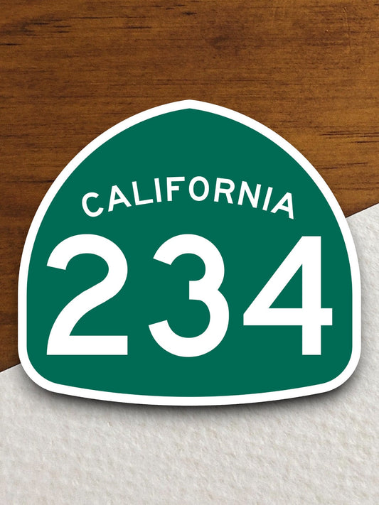 California state route 234 road sign sticker, road trip sticker, highway sign, room decor, travel sticker