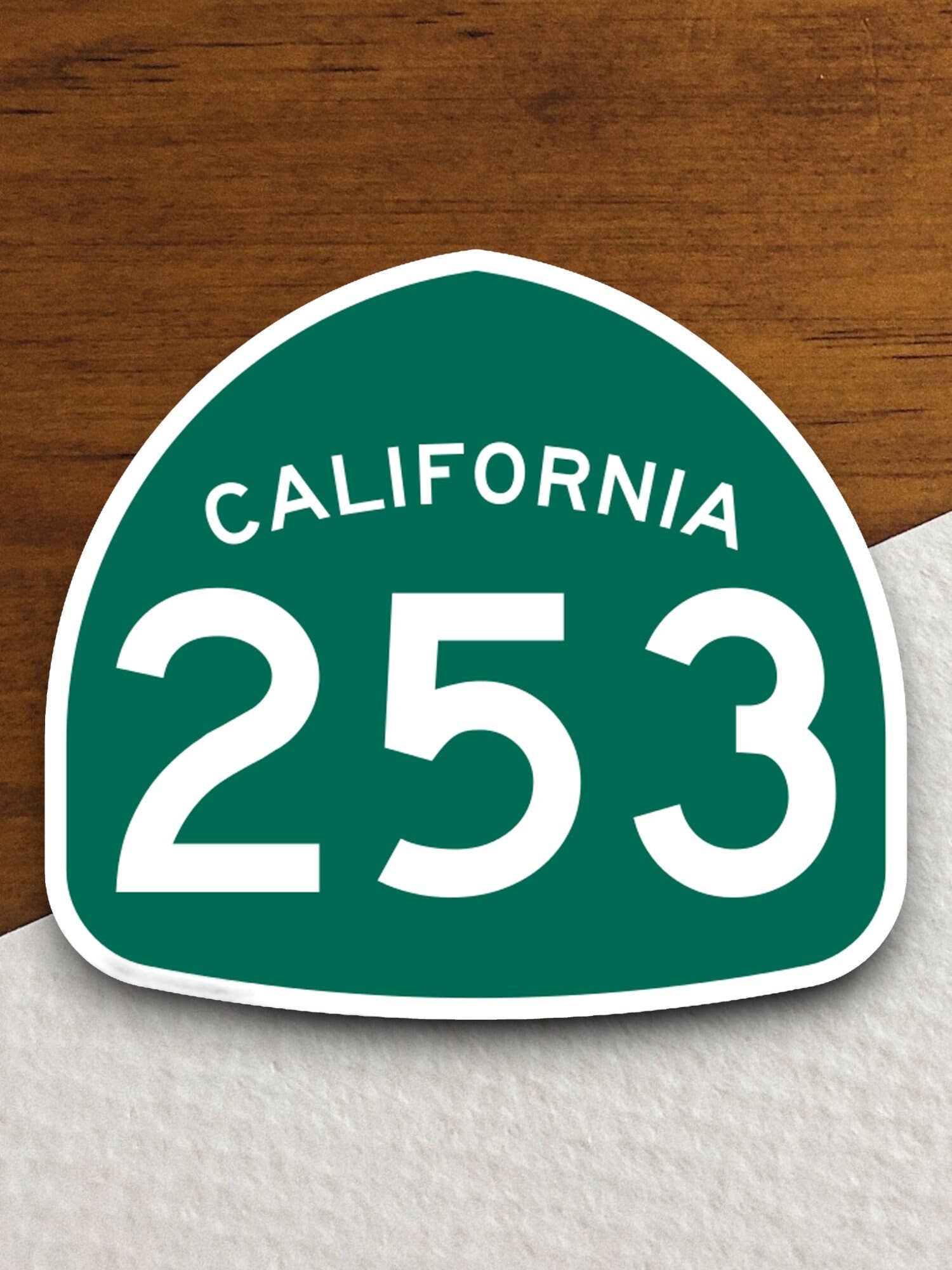 California state route 253 road sign sticker, road trip sticker, highway sign, room decor, travel sticker