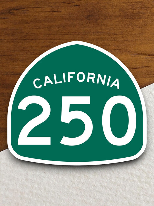 California state route 250 road sign sticker, road trip sticker, highway sign, room decor, travel sticker