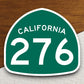 California state route 276 road sign sticker, road trip sticker, highway sign, room decor, travel sticker