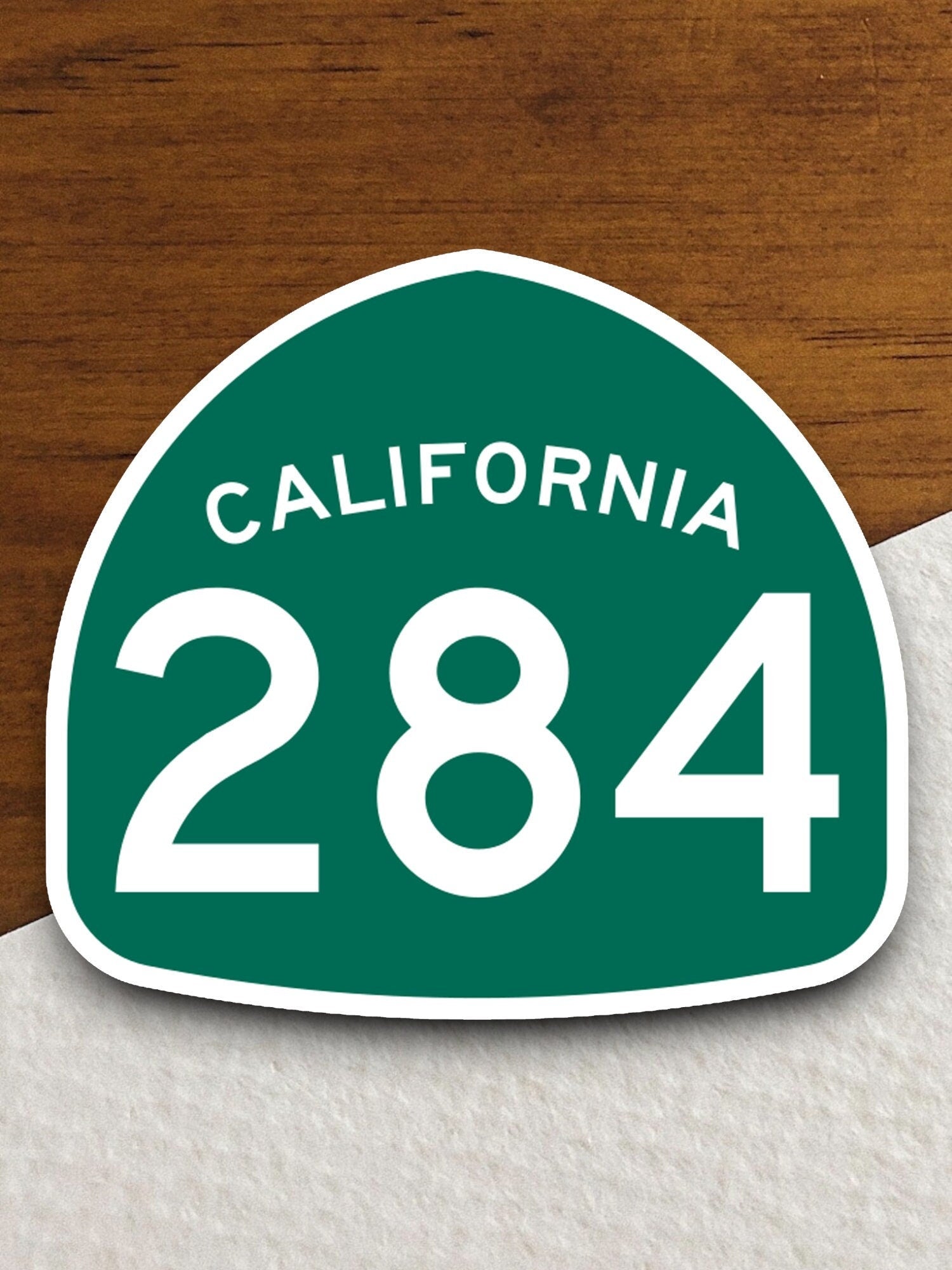 California state route 284 road sign sticker, road trip sticker, highway sign, room decor, travel sticker