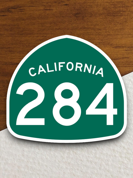 California state route 284 road sign sticker, road trip sticker, highway sign, room decor, travel sticker