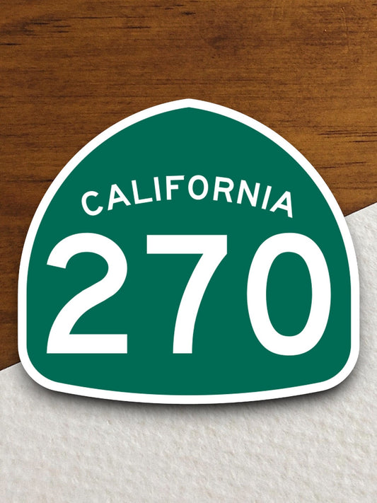 California state route 270 road sign sticker, road trip sticker, highway sign, room decor, travel sticker