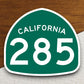 California state route 285 road sign sticker, road trip sticker, highway sign, room decor, travel sticker