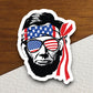 Abraham lincoln 4th of july with sunglasses sticker, holiday sticker, seasonal sticker, Room Décor