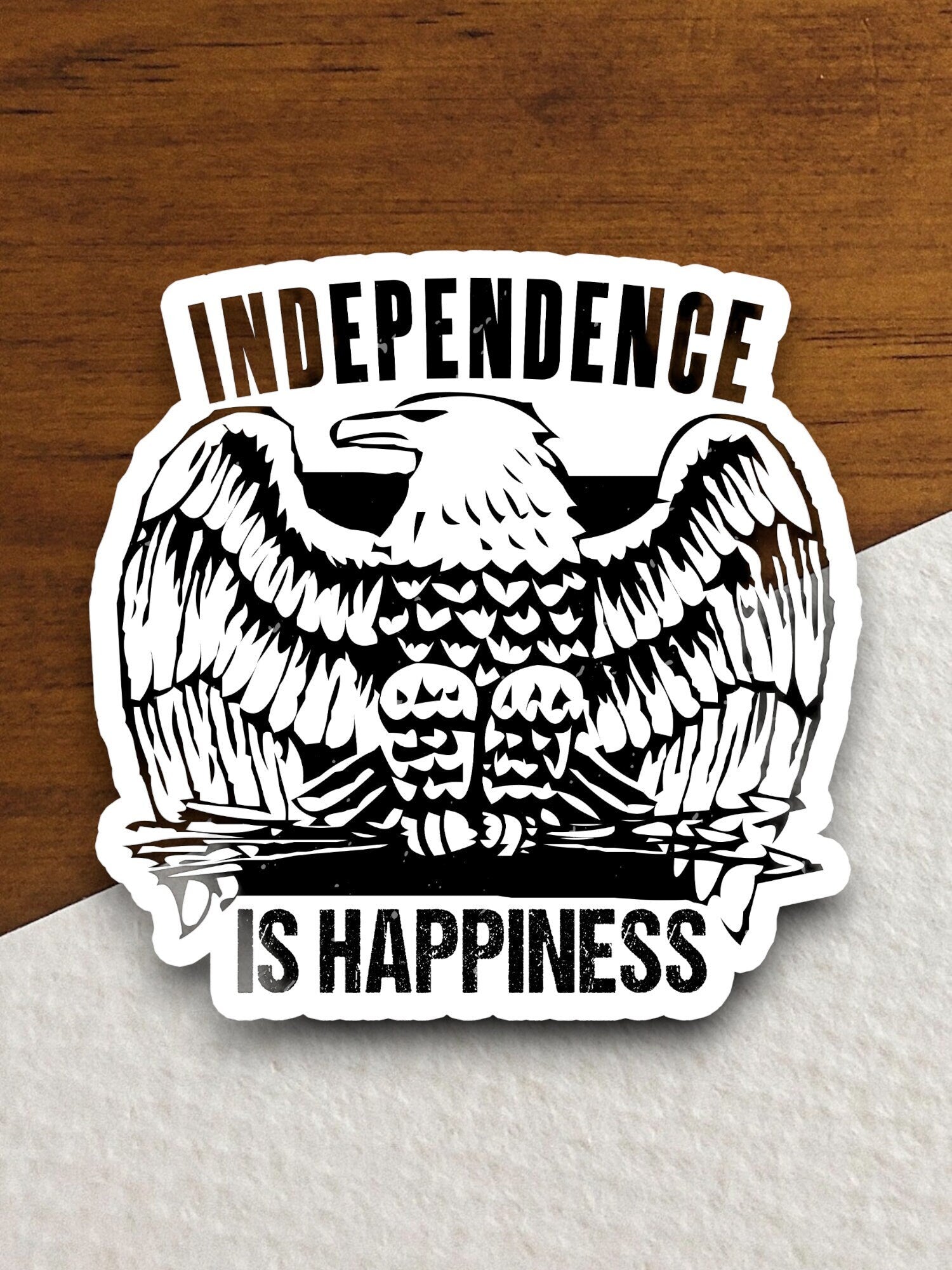 Independence is happiness sticker, patriotic laptop decal, water bottle decor, gift sticker, planner accessories, journal sticker