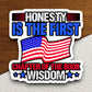 Honesty is the first chapter of the book sticker, patriotic laptop decal, water bottle decor, gift sticker, planner accessories, journal