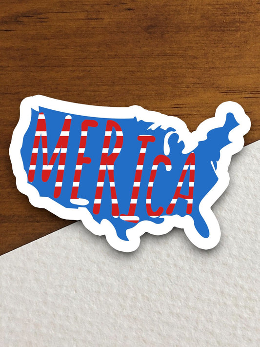 America map sticker, patriotic laptop decal, water bottle decor, gift sticker, planner accessories, journal sticker, Room Décor