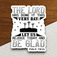 The Lord has done it this very day let us rejoice sticker, Religious Sticker, Faith Sticker, Worship Sticker, Christian Sticker, Room Décor