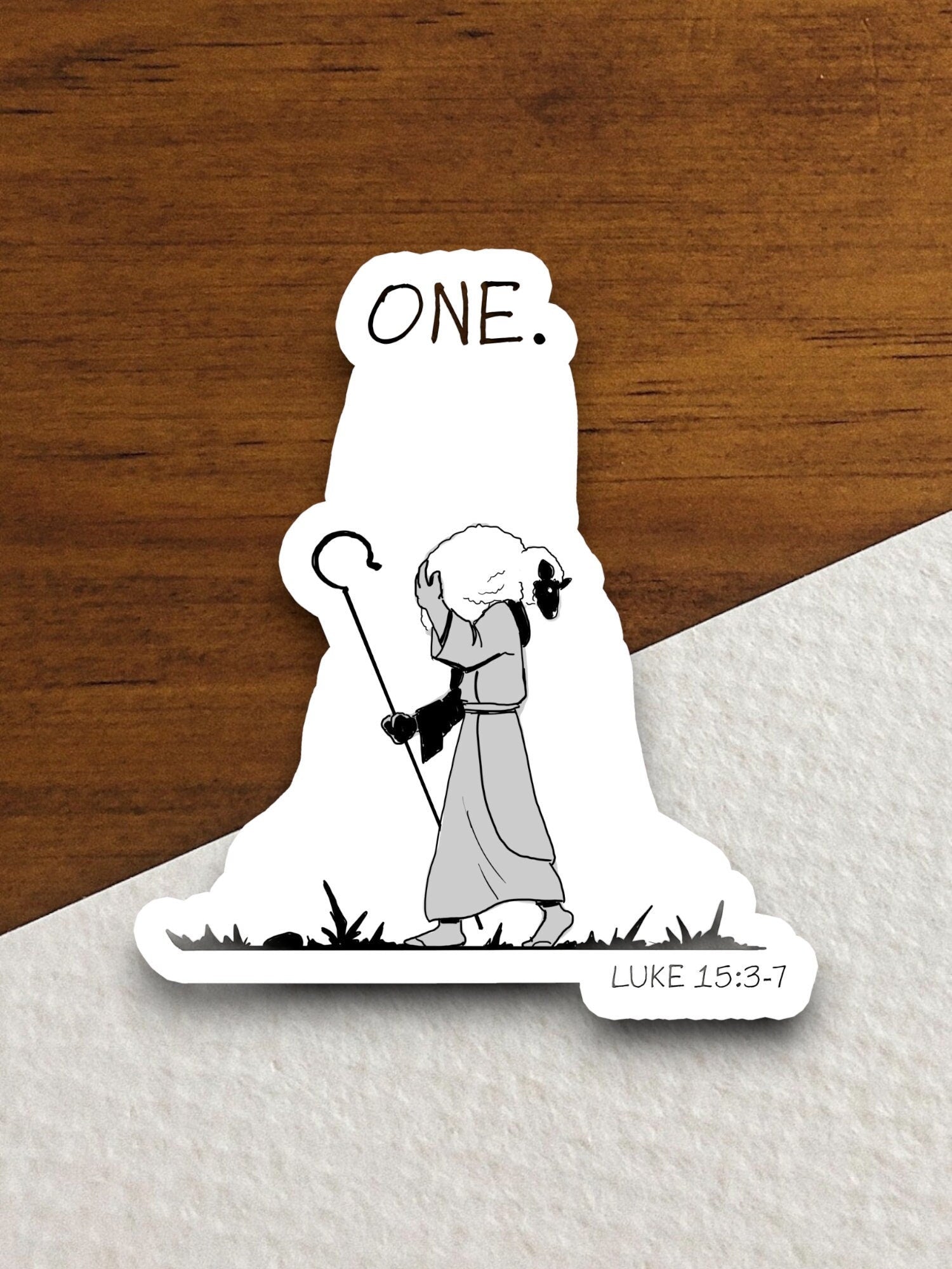 The one Luke 15 sticker, Religious Sticker, Faith Sticker, Worship Sticker, Christian Sticker, Scripture Sticker, Room Décor