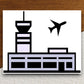 Airport Symbol sticker, Airport  road sign stickers, Room Decor, Traffic Sticker, Road Sign Decoration, Road Work Signs, Building Signs