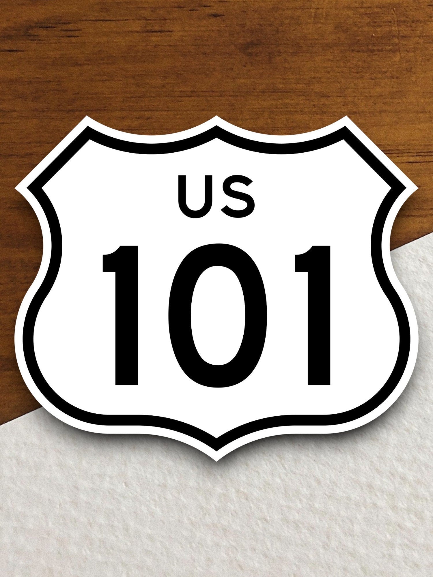 United States route 101 road sign sticker, road trip sticker, highway sign, room decor, travel sticker