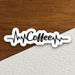 Coffee heartbeat sticker, Funny Stickers, Coffee Sticker, Caffeine, Coffee Lover, Cafe, Decaf, Barista Sticker