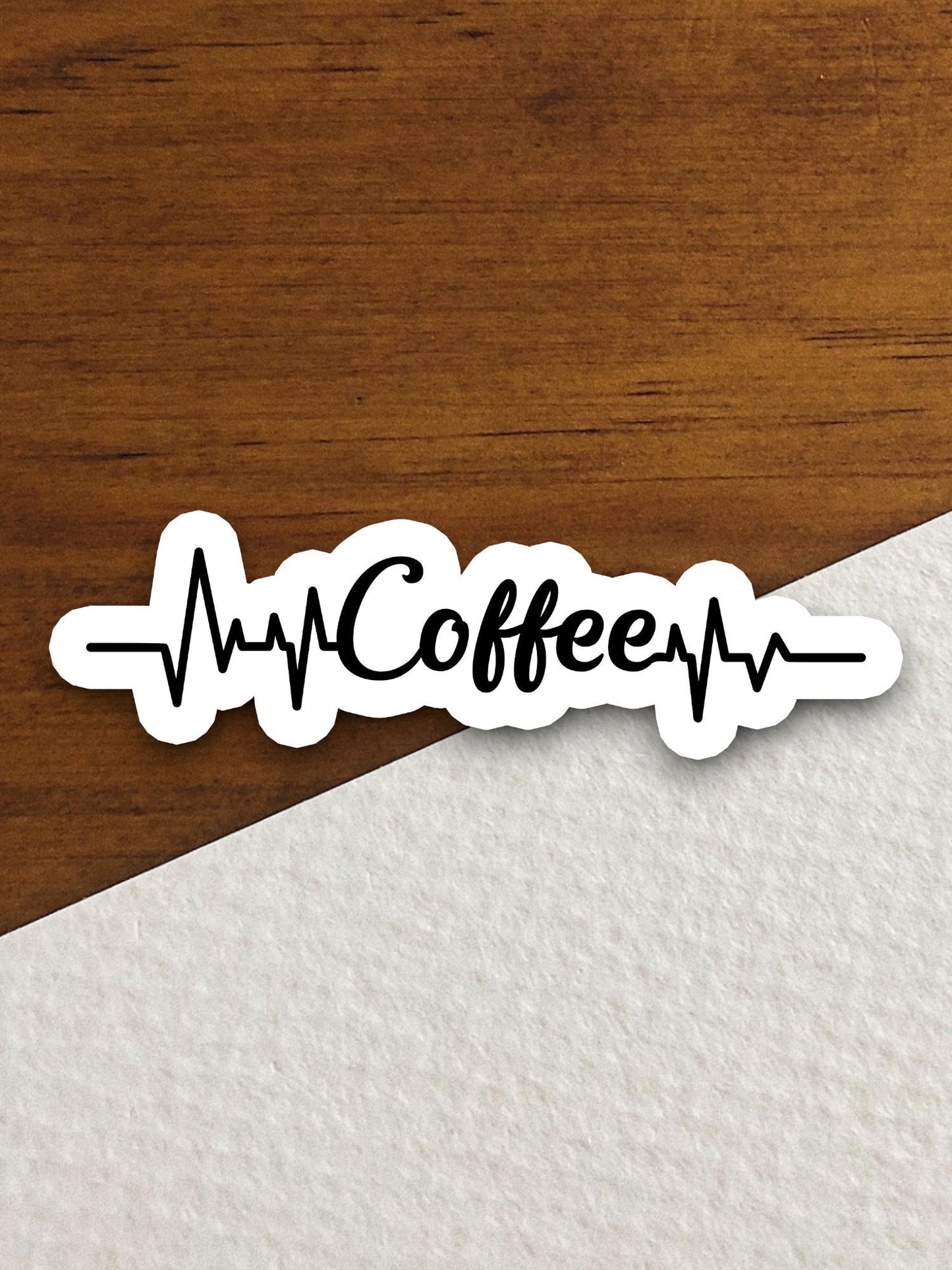 Coffee heartbeat sticker, Funny Stickers, Coffee Sticker, Caffeine, Coffee Lover, Cafe, Decaf, Barista Sticker