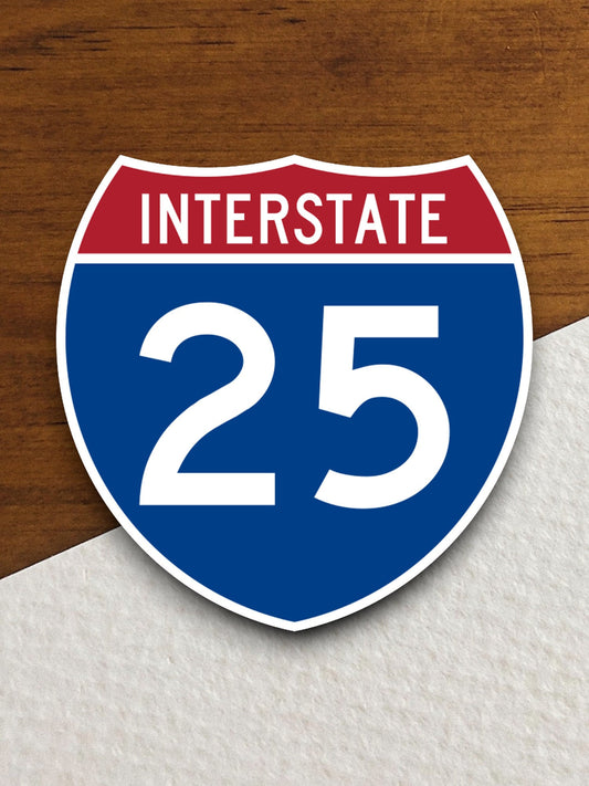 Interstate route  25 sticker, Interstate Highway Sign Expressway Stickers, Highway Sign Road Trip Sticker, Room Décor