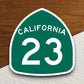 California state route 23 road sign sticker, road trip sticker, highway sign, room decor, travel sticker