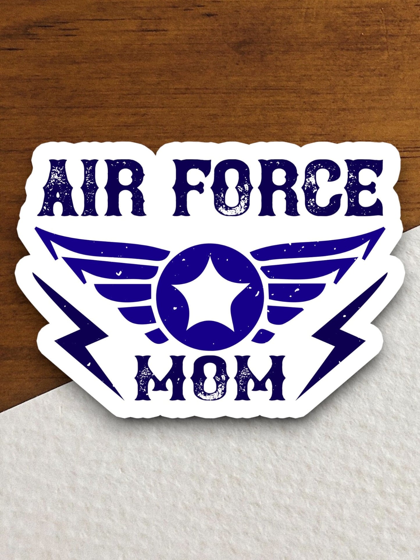 Air force mom sticker, patriotic laptop decal, water bottle decor, gift sticker, planner accessories, journal sticker, Room Décor