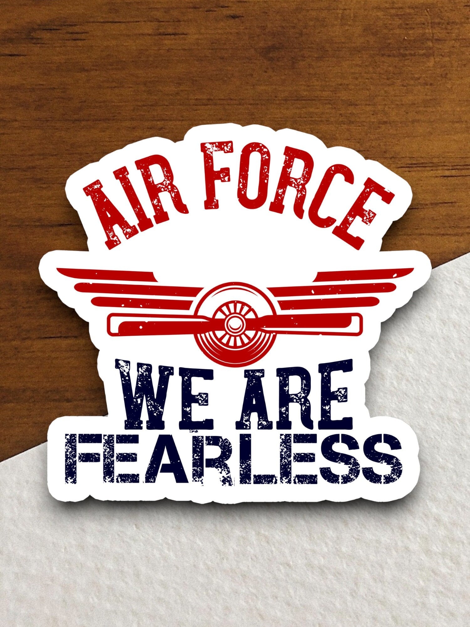 Air force we are fearless sticker, patriotic laptop decal, water bottle decor, gift sticker, planner accessories, journal sticker