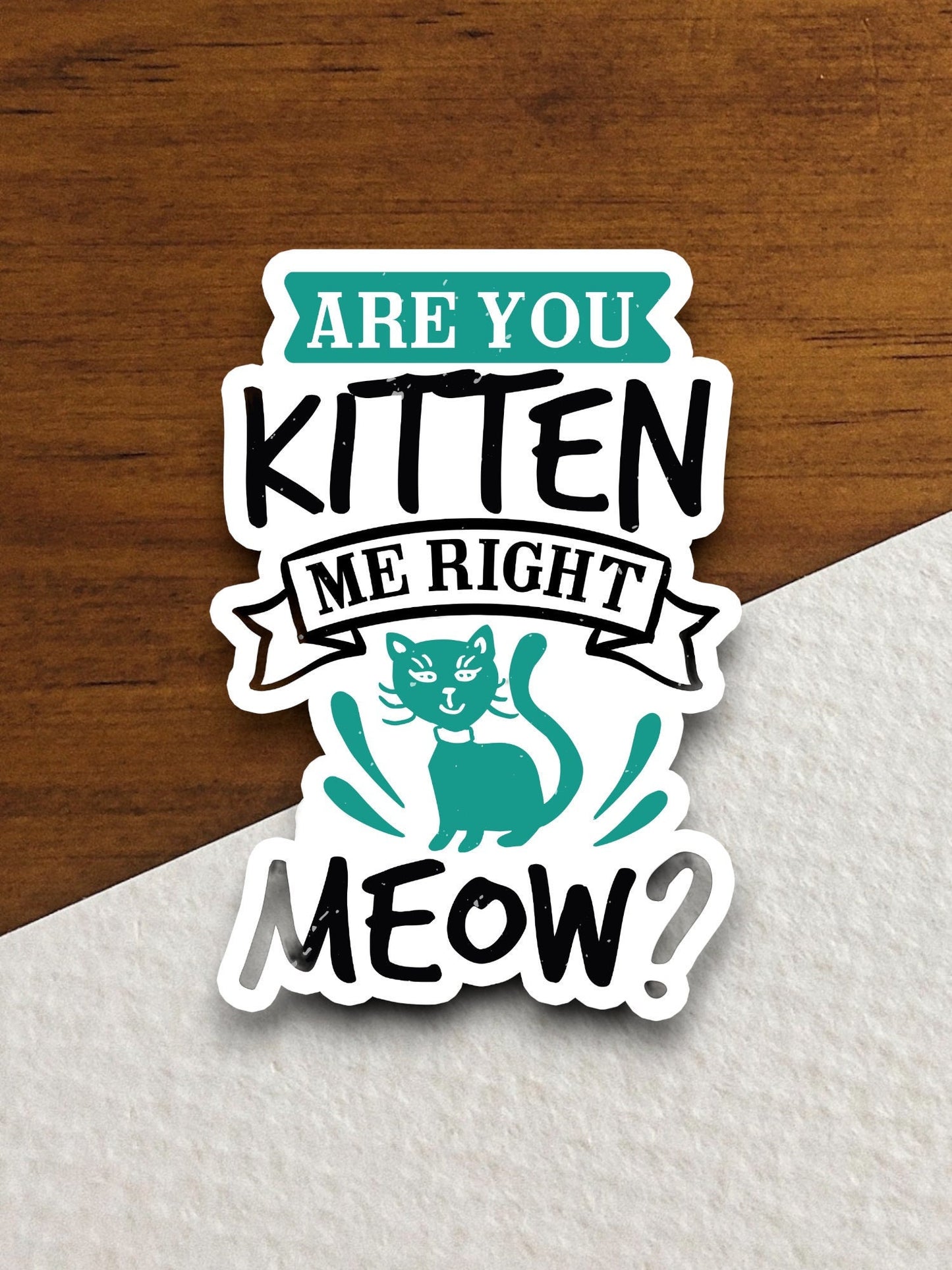 Are you kitten me right meow sticker, kitten Sticker, cute stickers, cat Sticker, animal Sticker, pet sticker, , funny stickers, Pet Sticker