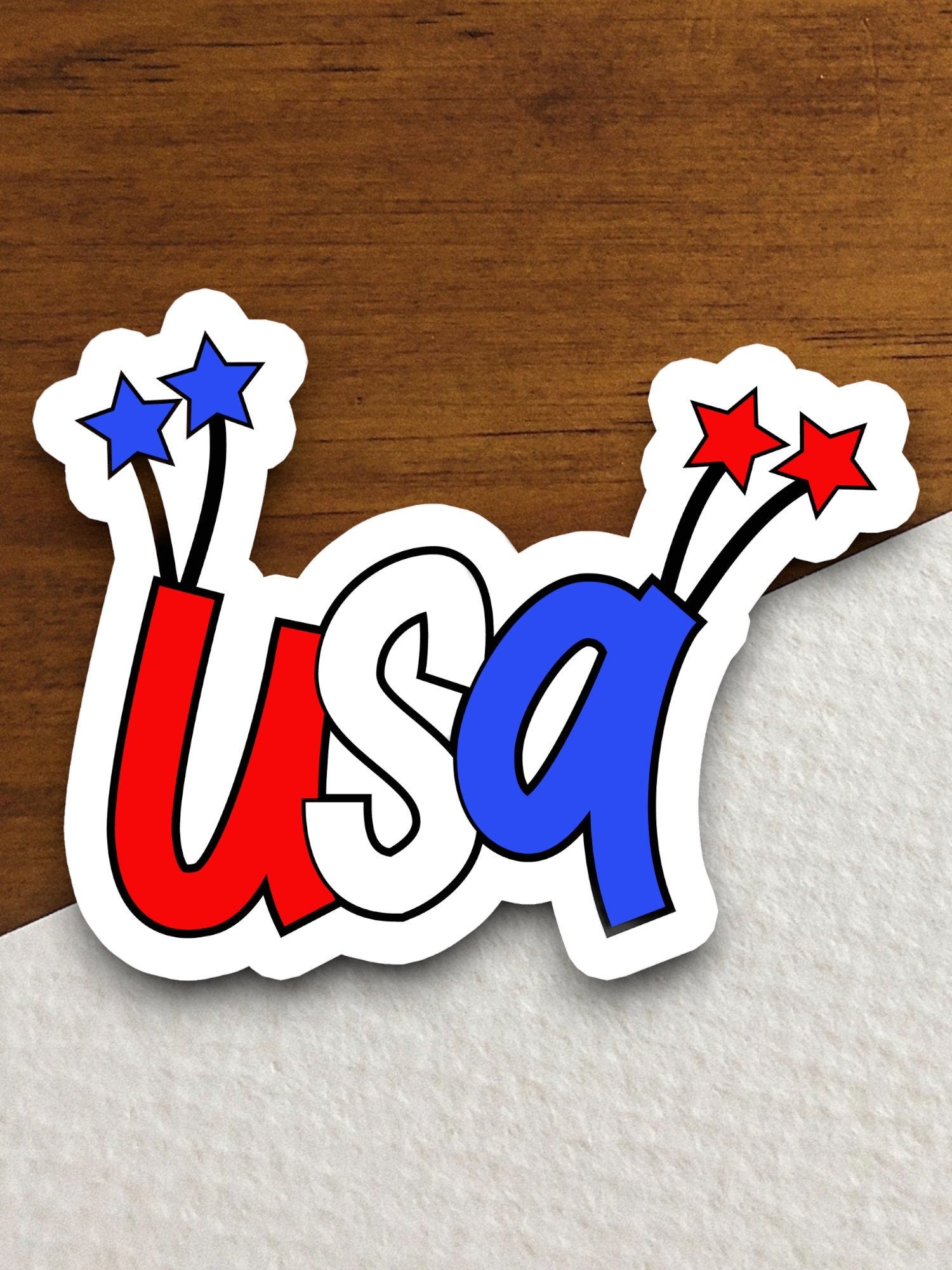 USA sticker, holiday laptop decal, water bottle decor, gift sticker, custom planner accessories sticker, journal sticker, Room Décor