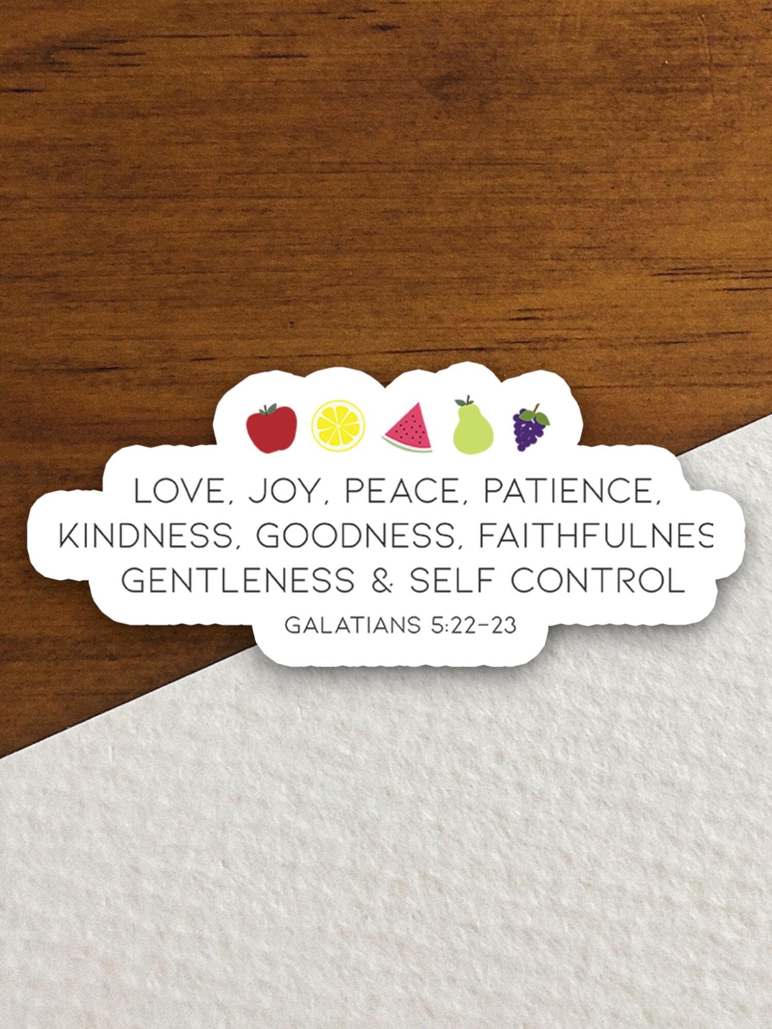 The fruit of the spirit sticker, Religious Sticker, Faith Sticker, Worship Sticker, Christian Sticker, Scripture Sticker, Room Décor