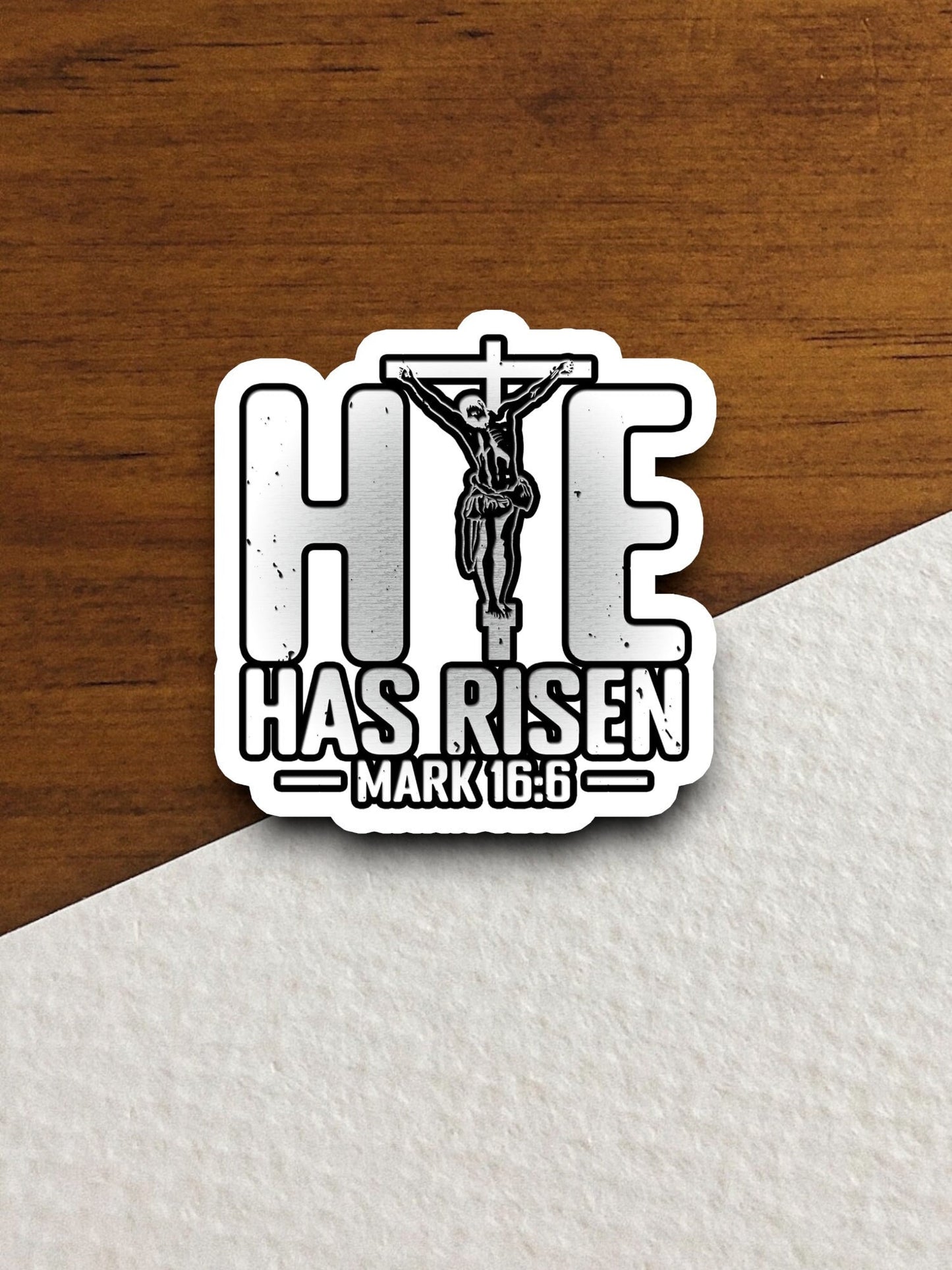 He has risen sticker, Religious Sticker, Faith Sticker, Worship Sticker, Christian Sticker, Scripture Sticker, Room Décor