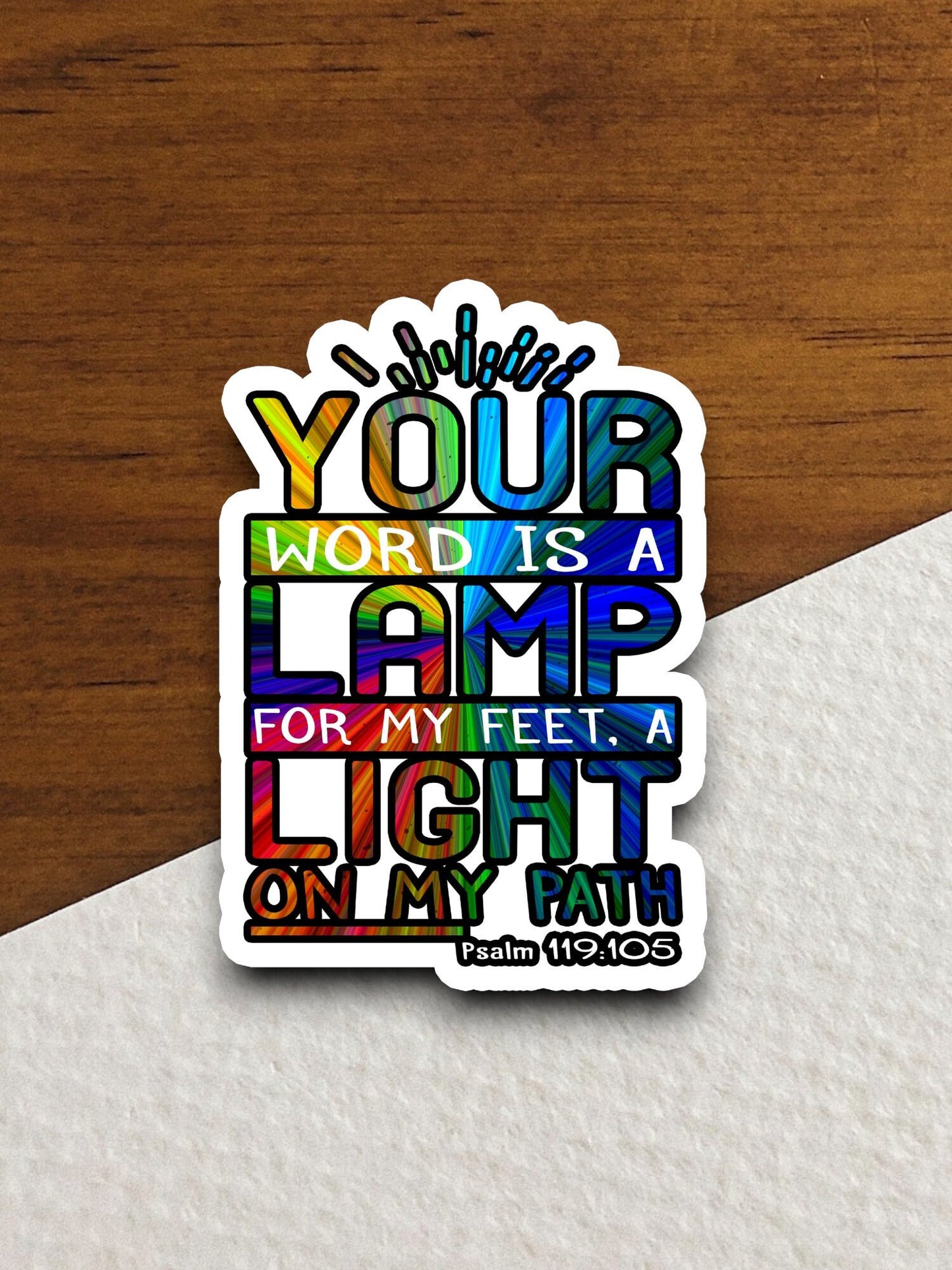 Your word is a lamp for my feet sticker, Religious Sticker, Faith Sticker, Worship Sticker, Christian Sticker, Scripture Sticker, Room Décor