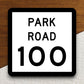 Texas park road 100 road sign sticker, road trip sticker, highway sign, room decor, travel sticker