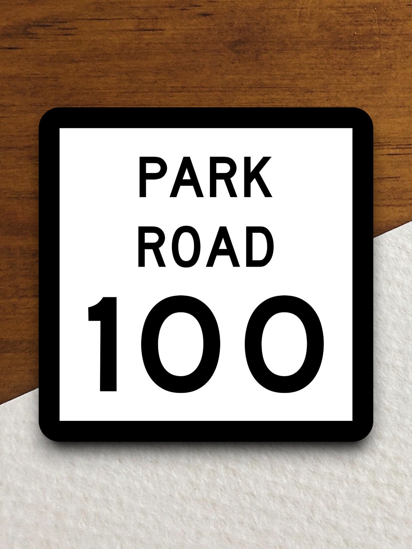 Texas park road 100 road sign sticker, road trip sticker, highway sign, room decor, travel sticker